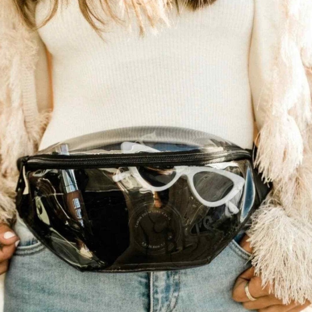 Clear Black Waist Bag - Transparent Fanny Pack